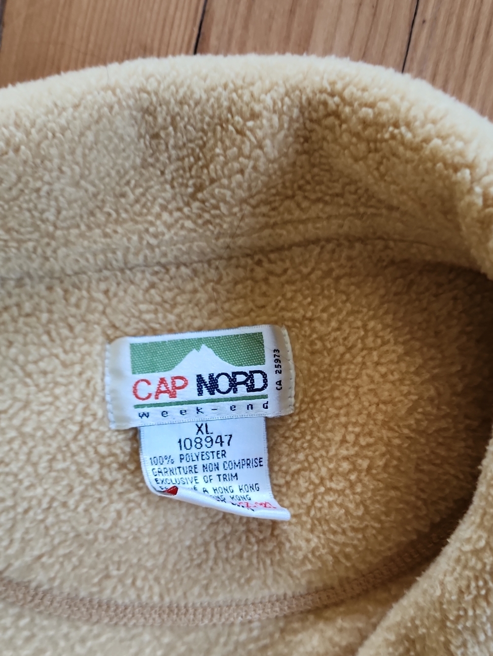 Cap NORD Yellow and Joe Fresh Brown Teddy Jacket with Tan Fleece Layered Look - Picture 3 of 3